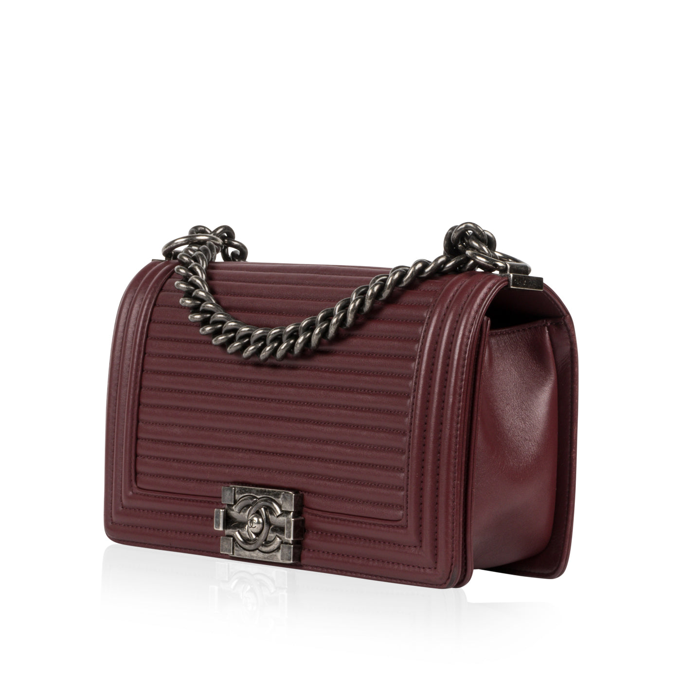 Chanel Boy Bag Leather Black Shoulder Bag Leather