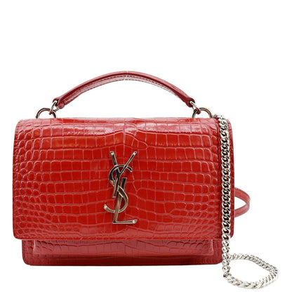 Saint Laurent Sunset Leather Red Crossbody Style 6