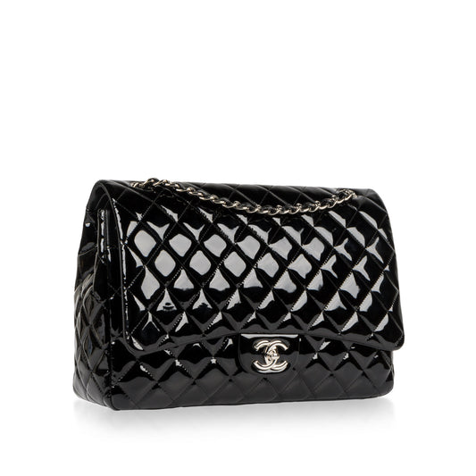 Chanel Classic Flap Lambskin Black Shoulder Bag Style 316