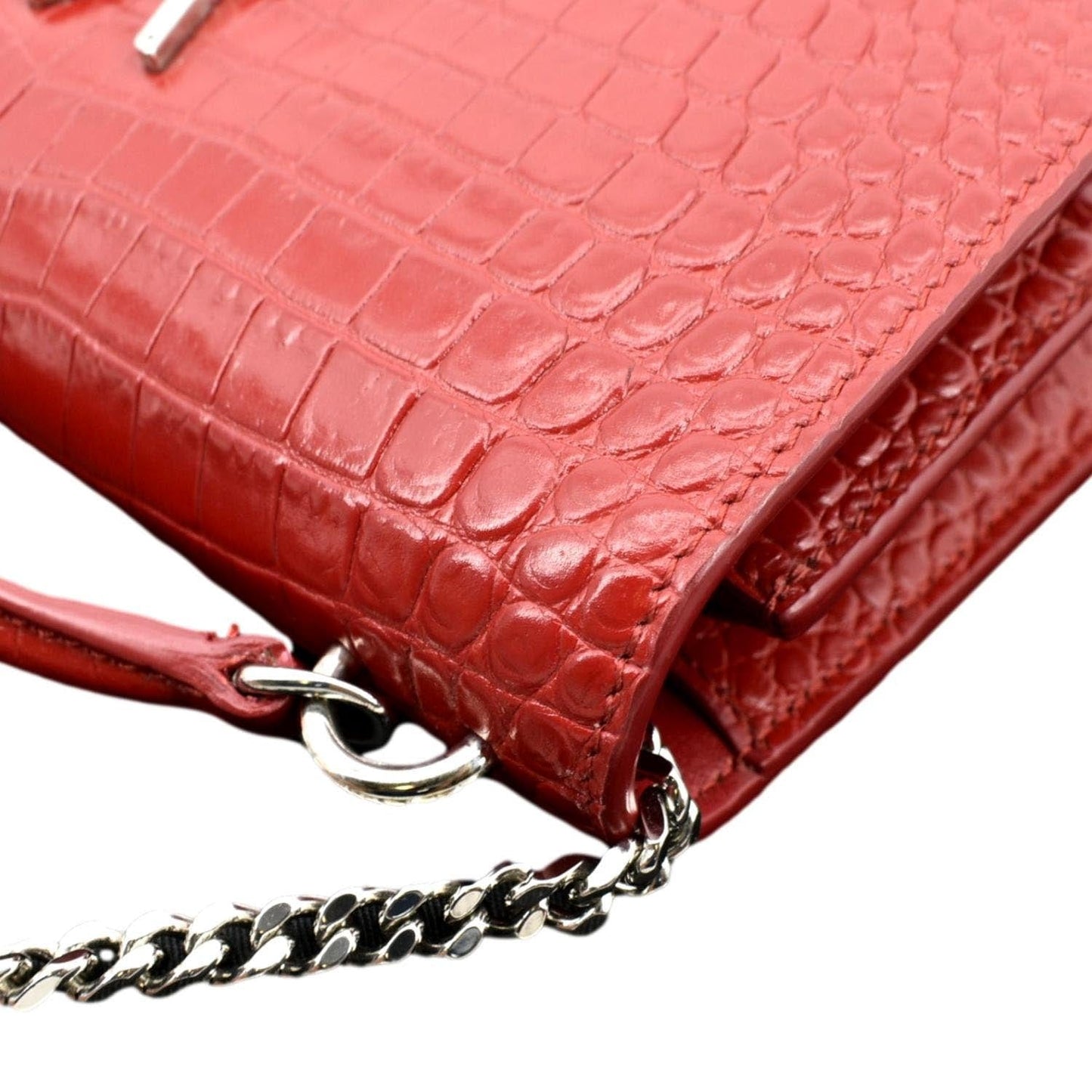 Saint Laurent Sunset Leather Red Crossbody Style 6