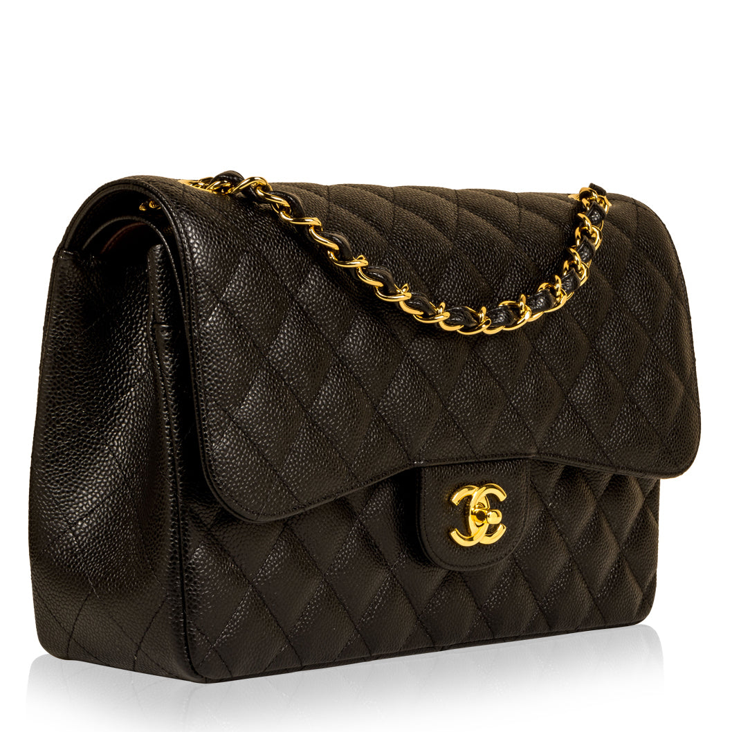 Chanel Classic Flap Caviar Black Shoulder Bag Style 51