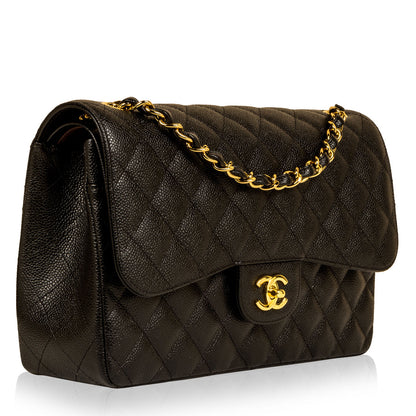 Chanel Classic Flap Caviar Black Shoulder Bag Style 51
