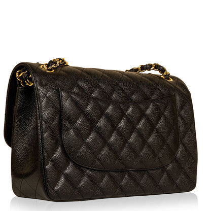 Chanel Classic Flap Caviar Black Shoulder Bag Style 51