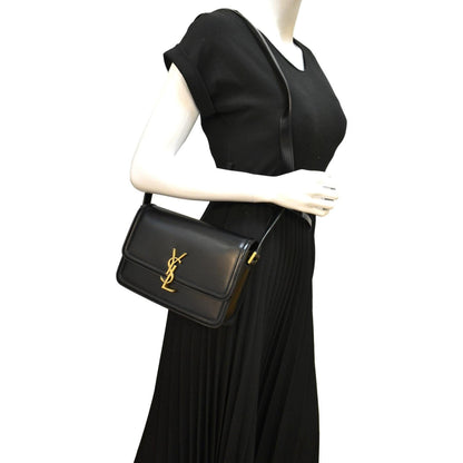 Saint Laurent Solferino Leather Black Crossbody