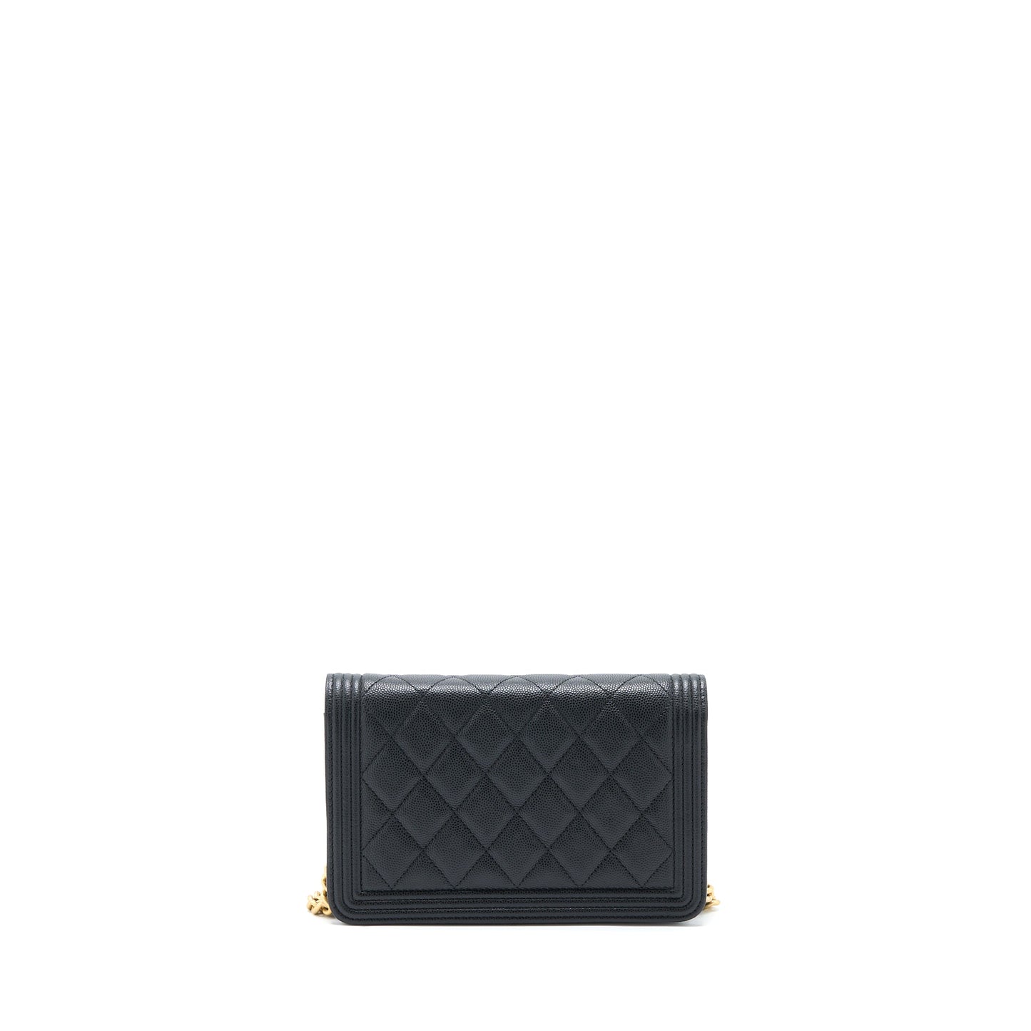 Chanel Boy Caviar Black Chain Crossbody