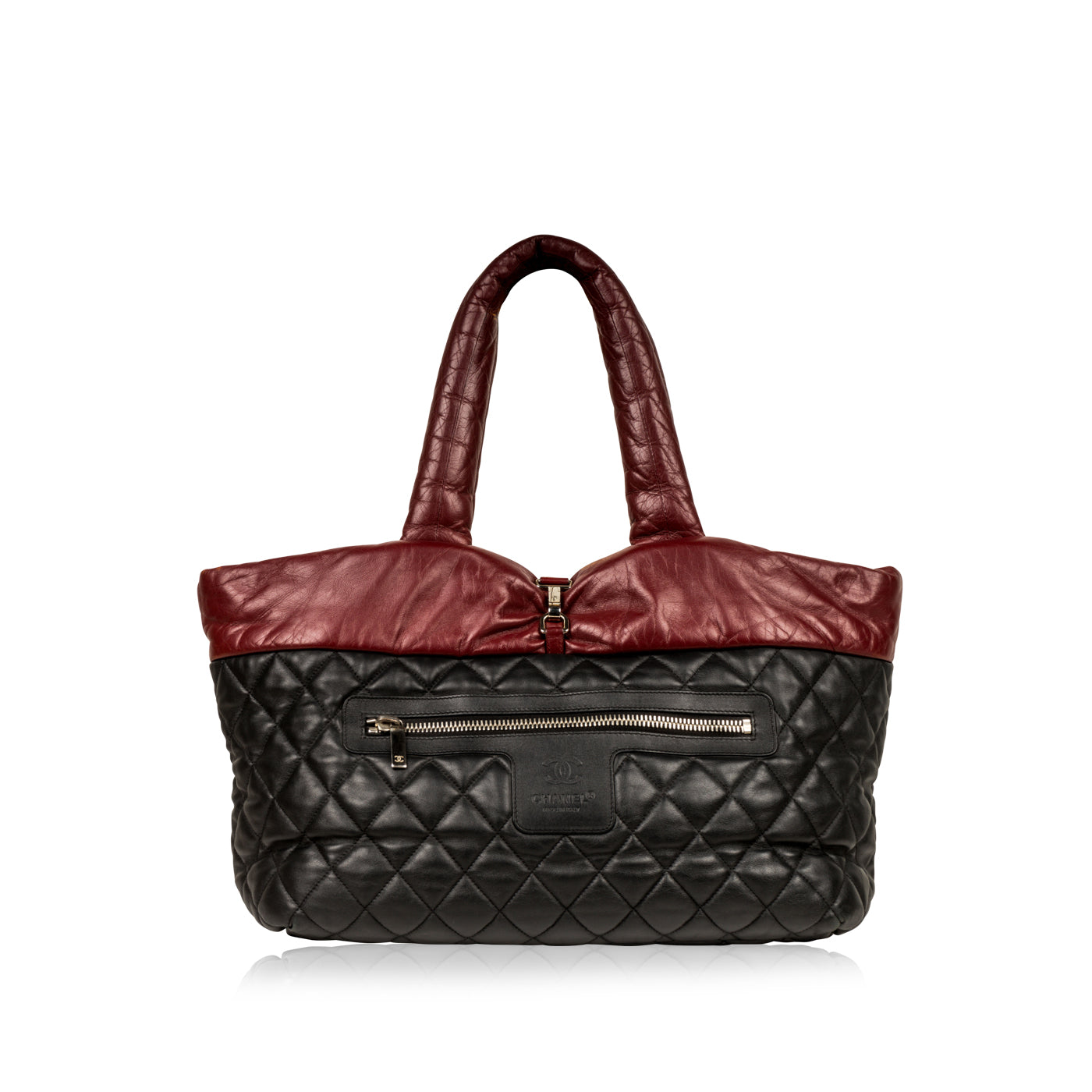 Chanel Shopping Tote Lambskin Black Tote Bag Lambskin