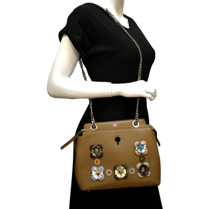 Fendi Dotcom Leather Red Shoulder Bag Leather