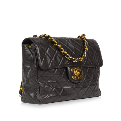Chanel Classic Flap Lambskin Black Shoulder Bag Style 15