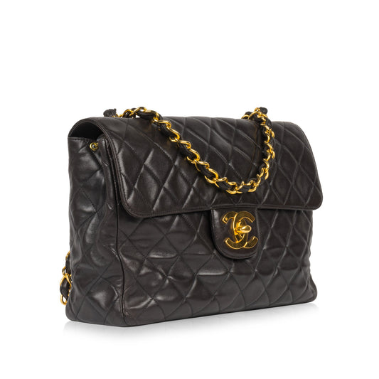 Chanel Classic Flap Lambskin Black Shoulder Bag Style 15