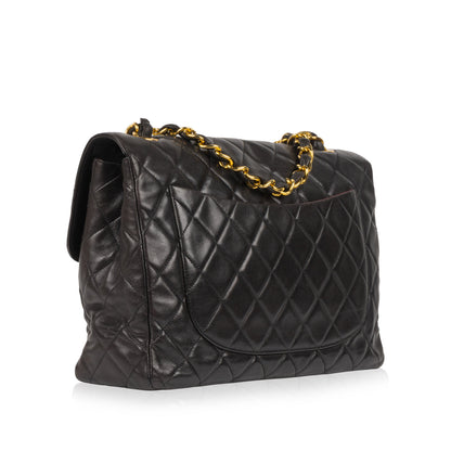 Chanel Classic Flap Lambskin Black Shoulder Bag Style 15