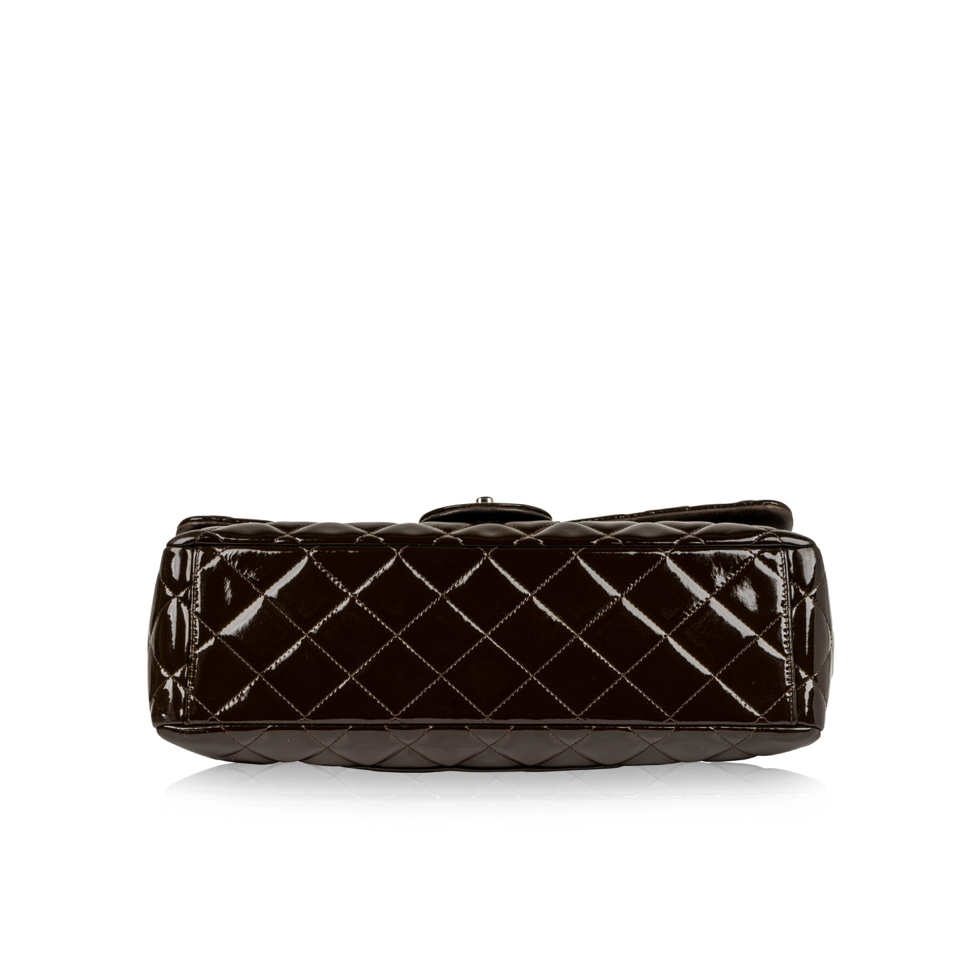Chanel Classic Flap Patent Leather Brown Shoulder Bag Patent Leather