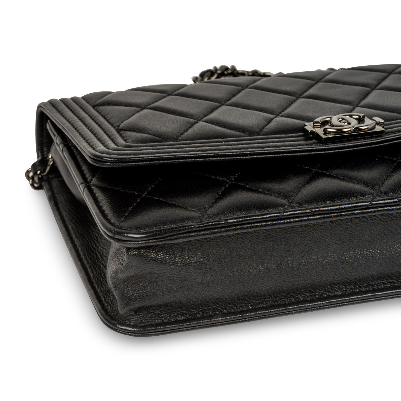 Chanel Classic Flap Lambskin Black Crossbody Style 3