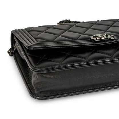 Chanel Classic Flap Lambskin Black Crossbody Style 3