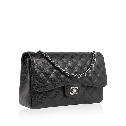 Chanel Classic Flap Caviar Black Shoulder Bag Style 64