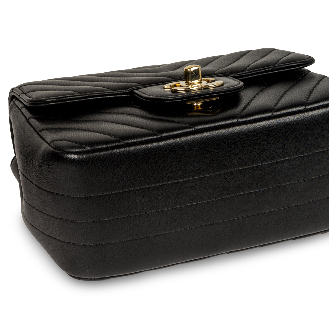 Chanel Classic Flap Lambskin Black Shoulder Bag Style 341