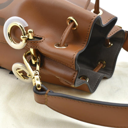 Fendi Mon Tresor Leather Brown Crossbody Leather