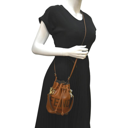 Fendi Mon Tresor Leather Brown Crossbody Leather