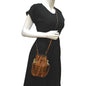Fendi Mon Tresor Leather Brown Crossbody Leather