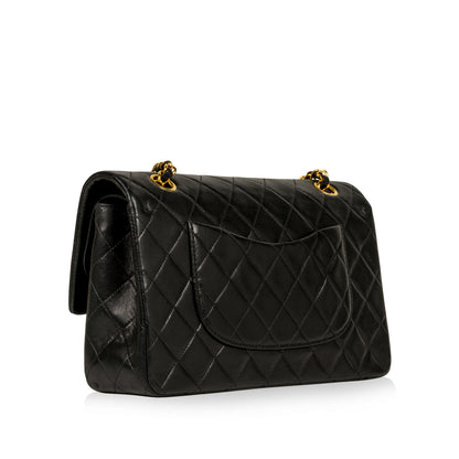 Chanel Classic Flap Lambskin Black Shoulder Bag Style 150