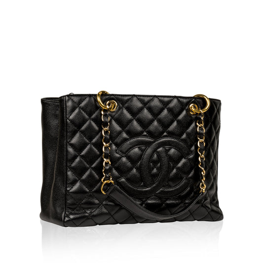 Chanel Timeless Caviar Black Tote Bag Style 12