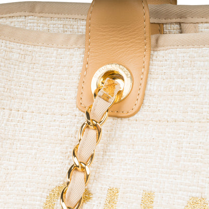 Chanel Cambon Canvas Gold Tote Bag Style 3