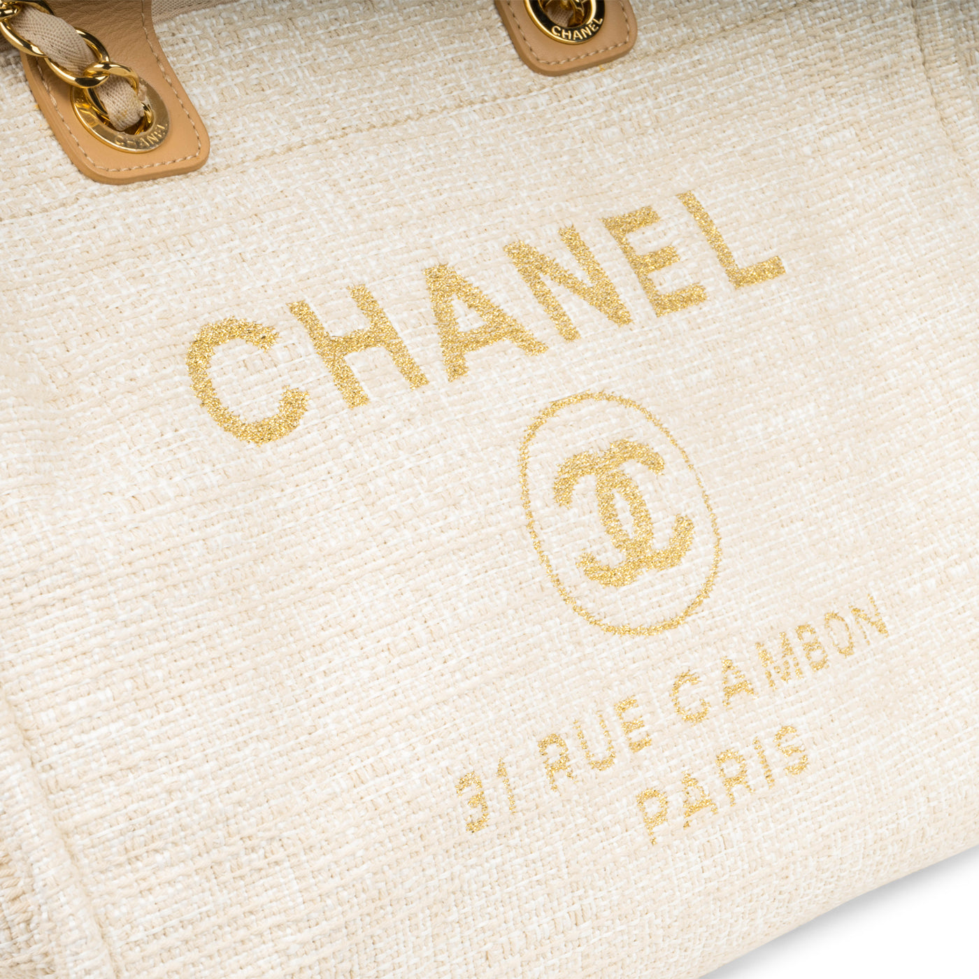 Chanel Deauville Canvas Black Tote Bag