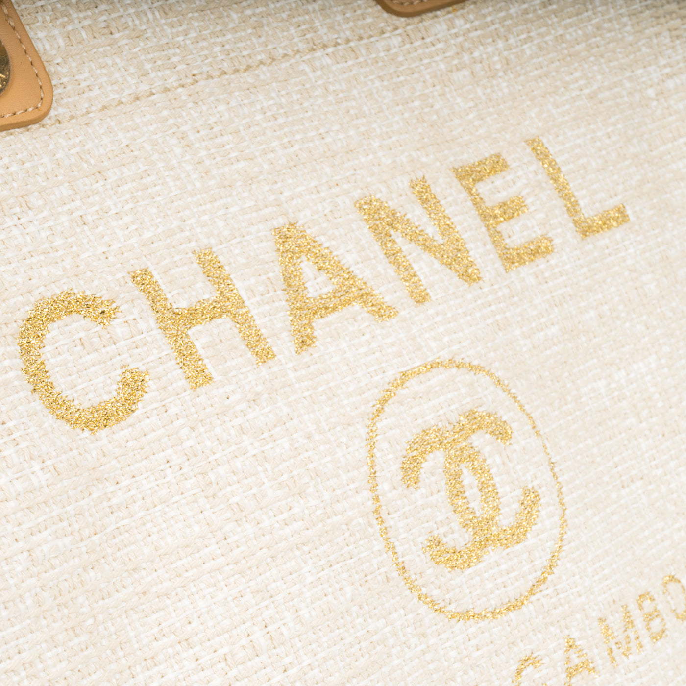 Chanel Deauville Canvas Black Tote Bag