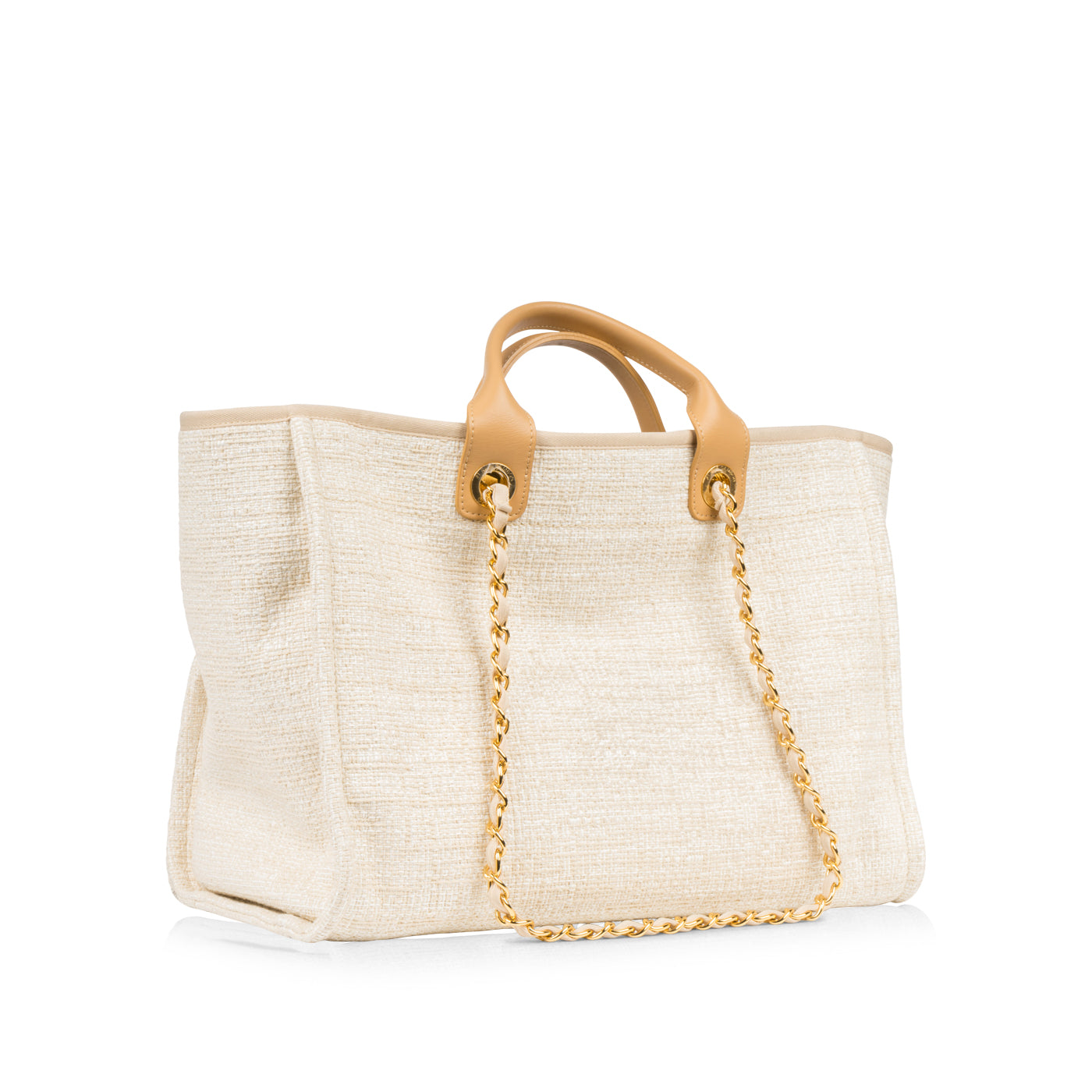 Chanel Deauville Canvas Black Tote Bag