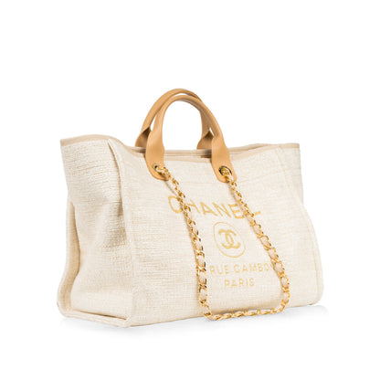 Chanel Cambon Canvas Gold Tote Bag Style 3