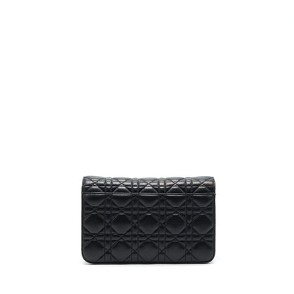 Dior Miss Dior Mini Crossbody Chain Purse Lambskin Black