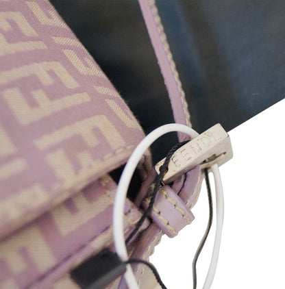 Fendi Zucchino Canvas Black Hobo Shoulder Bag