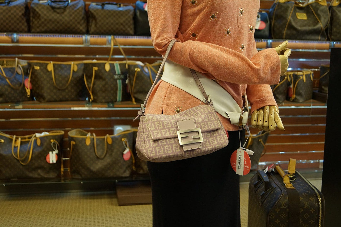 Fendi Baguette Zucchino Red Shoulder Bag Style 21