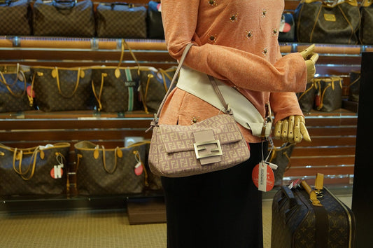 Fendi Baguette Zucchino Red Shoulder Bag Style 21