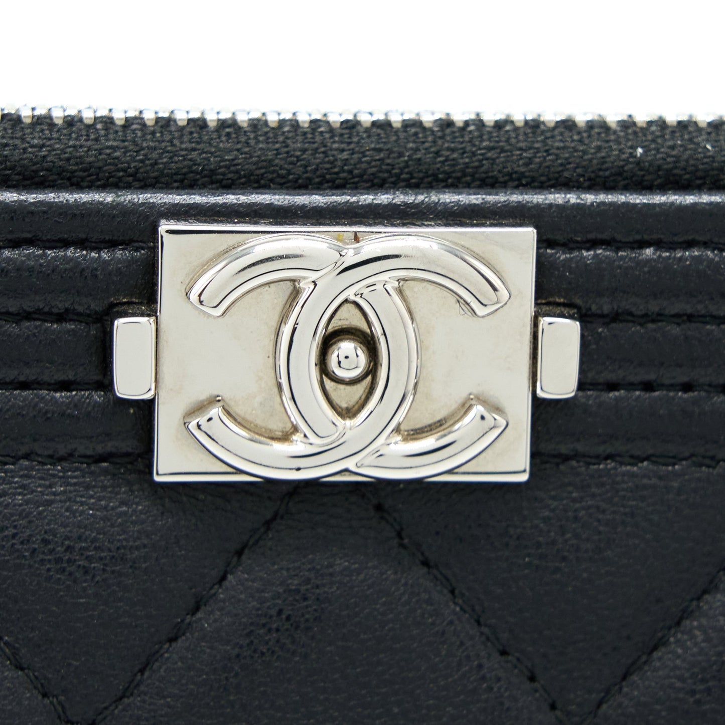 Chanel Boy Clutch Lambskin Black SHW