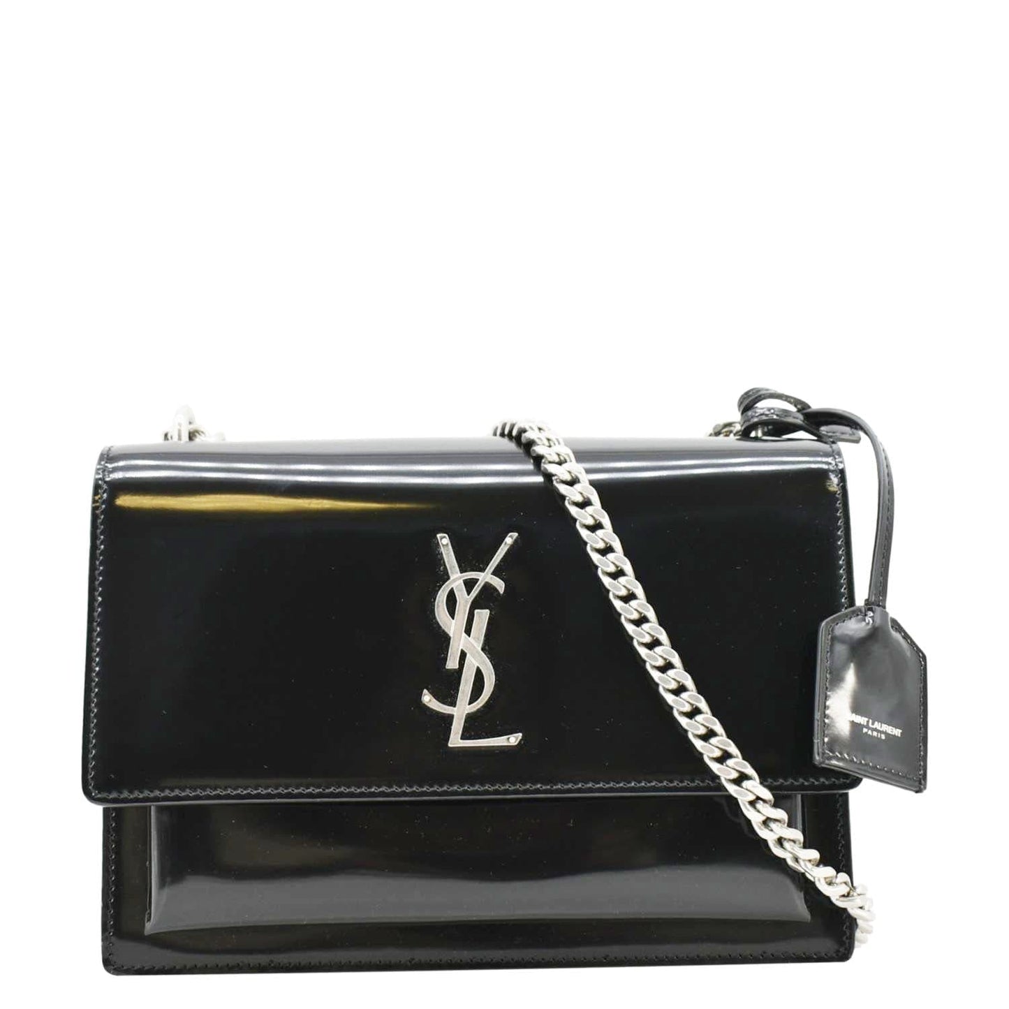 Saint Laurent Sunset Leather Black Shoulder Bag Style 6