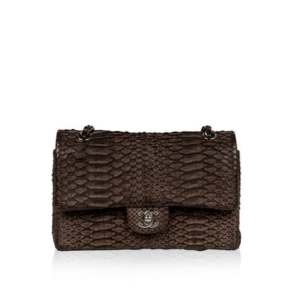 Chanel Classic Flap Leather Brown Shoulder Bag Leather