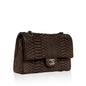 Chanel Classic Flap Leather Brown Shoulder Bag Leather