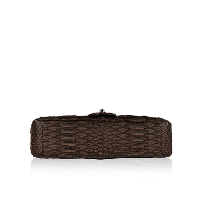 Chanel Classic Flap Leather Brown Shoulder Bag Leather