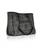 Chanel Cambon Tweed Black Tote Bag Tweed