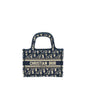 Dior Mini Book Tote Blue Oblique Embriodery
