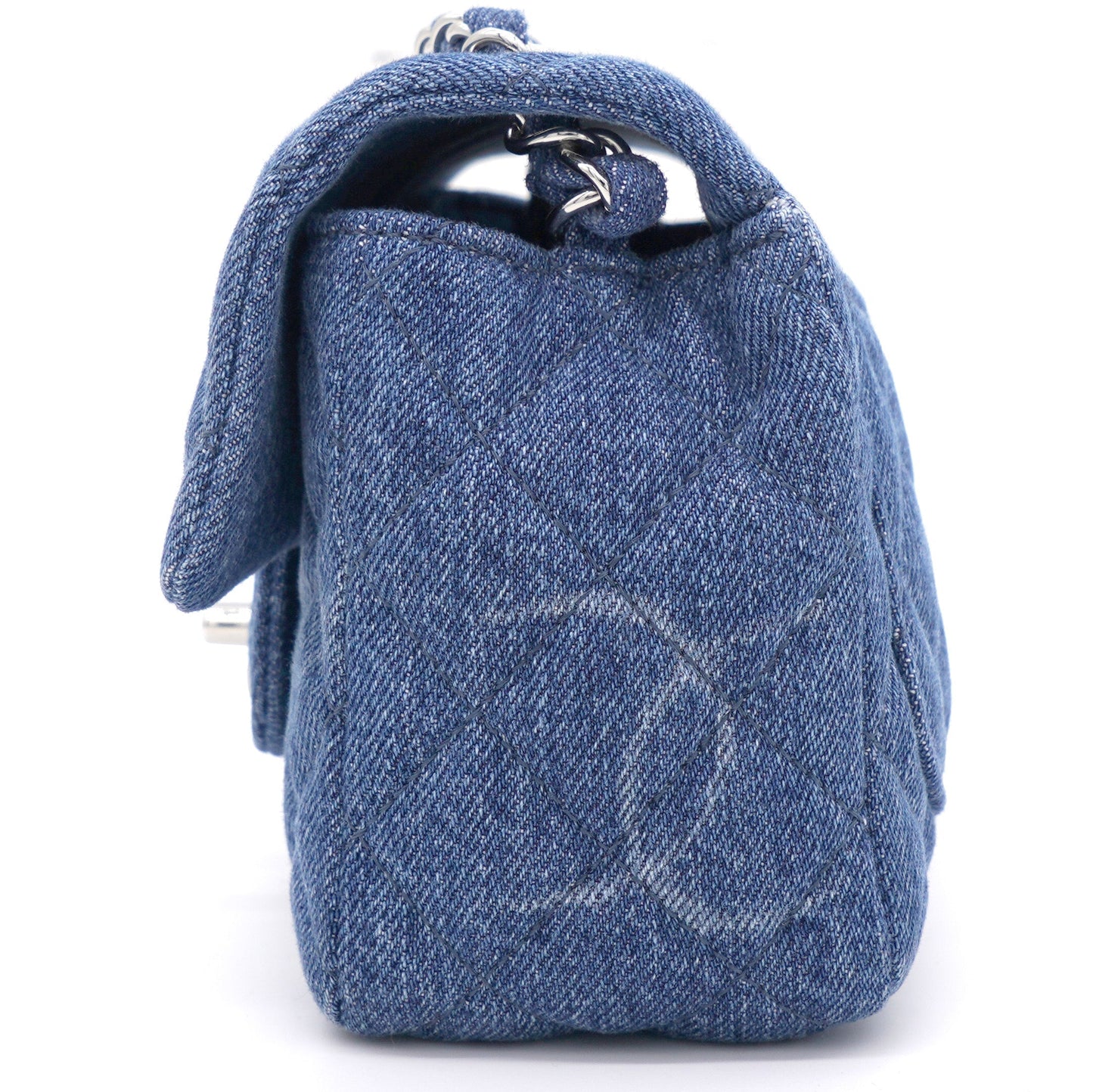 Chanel Blue Quilted Mini Square Classic Flap Bag