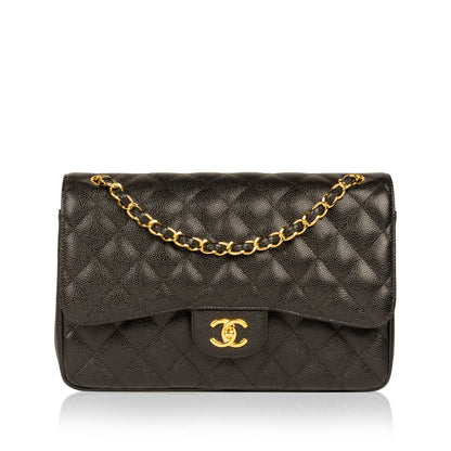 Chanel Classic Flap Caviar Black Shoulder Bag Style 62