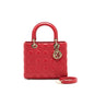 Dior Medium Lady Dior Tote Purse Red