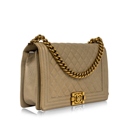 Chanel Classic Flap Caviar Gold Shoulder Bag Style 44