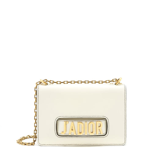 Dior J'adior Flap Purse Chain Purse Clutch White