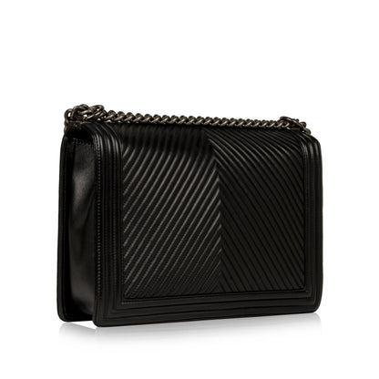 Chanel Classic Flap Leather Black Shoulder Bag Style 13