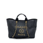 Chanel Black Raffia Deauville Tote Bag GHW