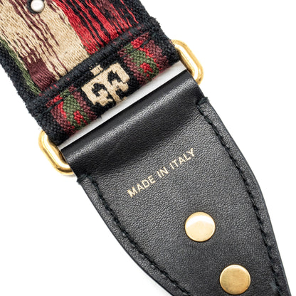 Dior shoulder strap oblique canvas/ calfskin red/multicolour