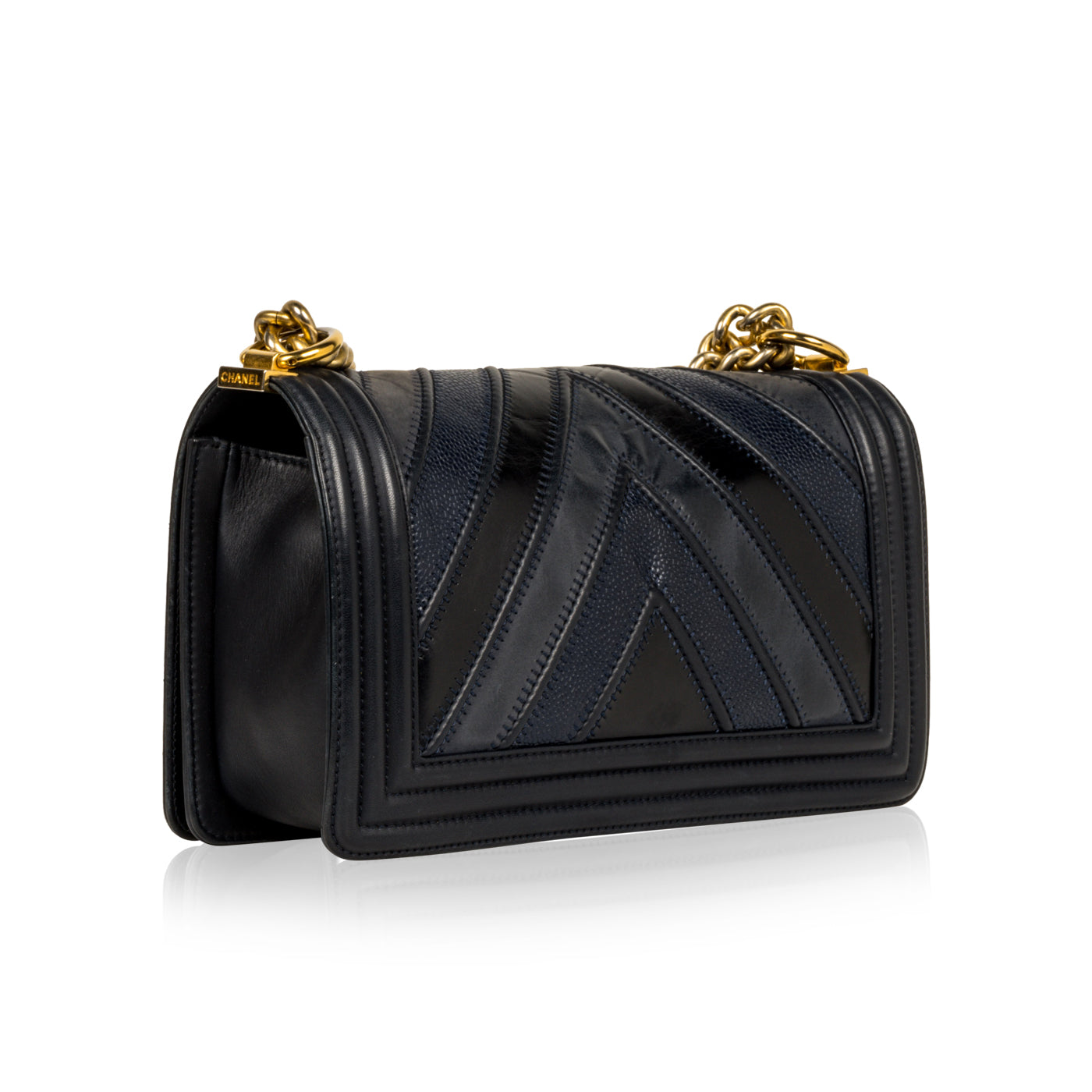 Chanel Classic Flap Caviar Gold Shoulder Bag Style 43