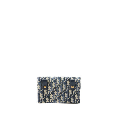 Dior Saddle Belt Pouch Blue Oblique Jacquard Brushed